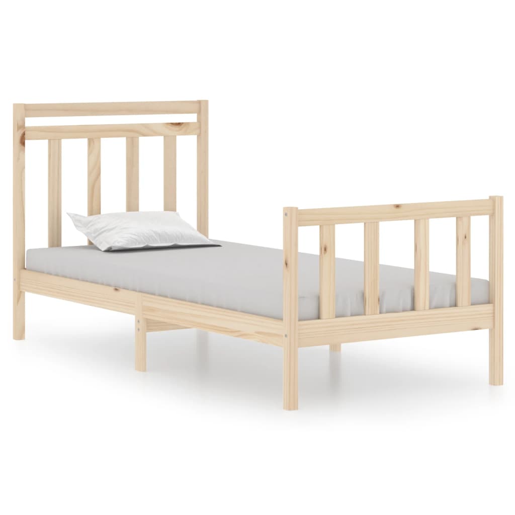 Cadre de lit sans matelas 90x190 cm bois massif - XIOS