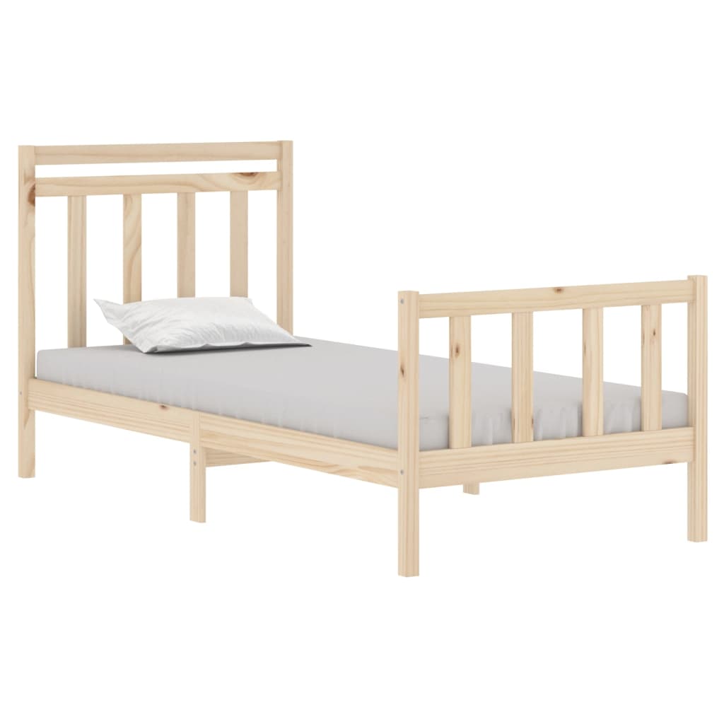 Cadre de lit sans matelas 90x190 cm bois massif - XIOS