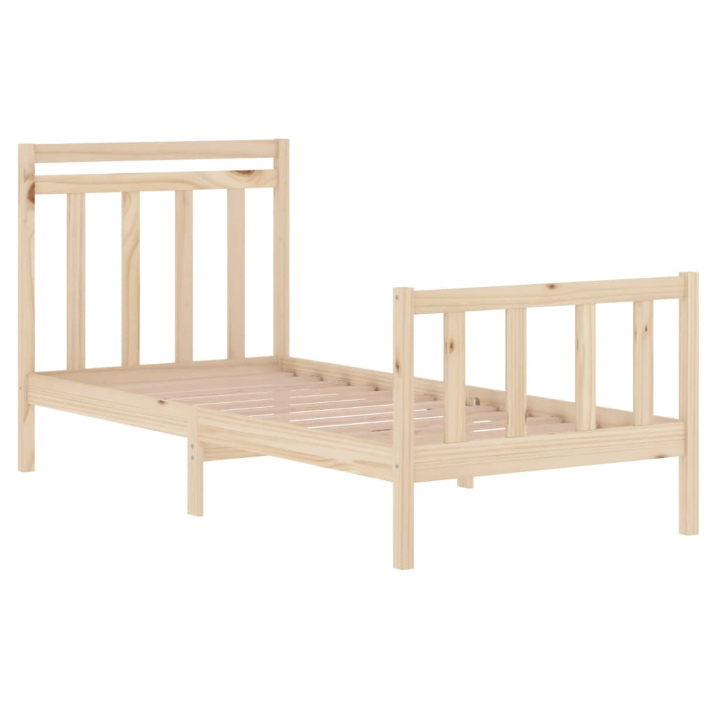 Cadre de lit sans matelas 90x190 cm bois massif - XIOS