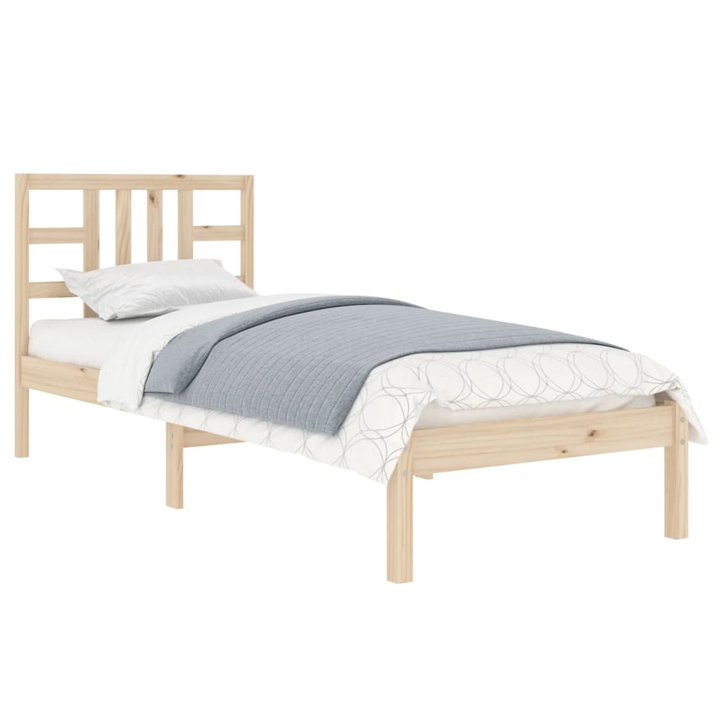 Cadre de lit sans matelas 75x190 cm bois massif - XIOS