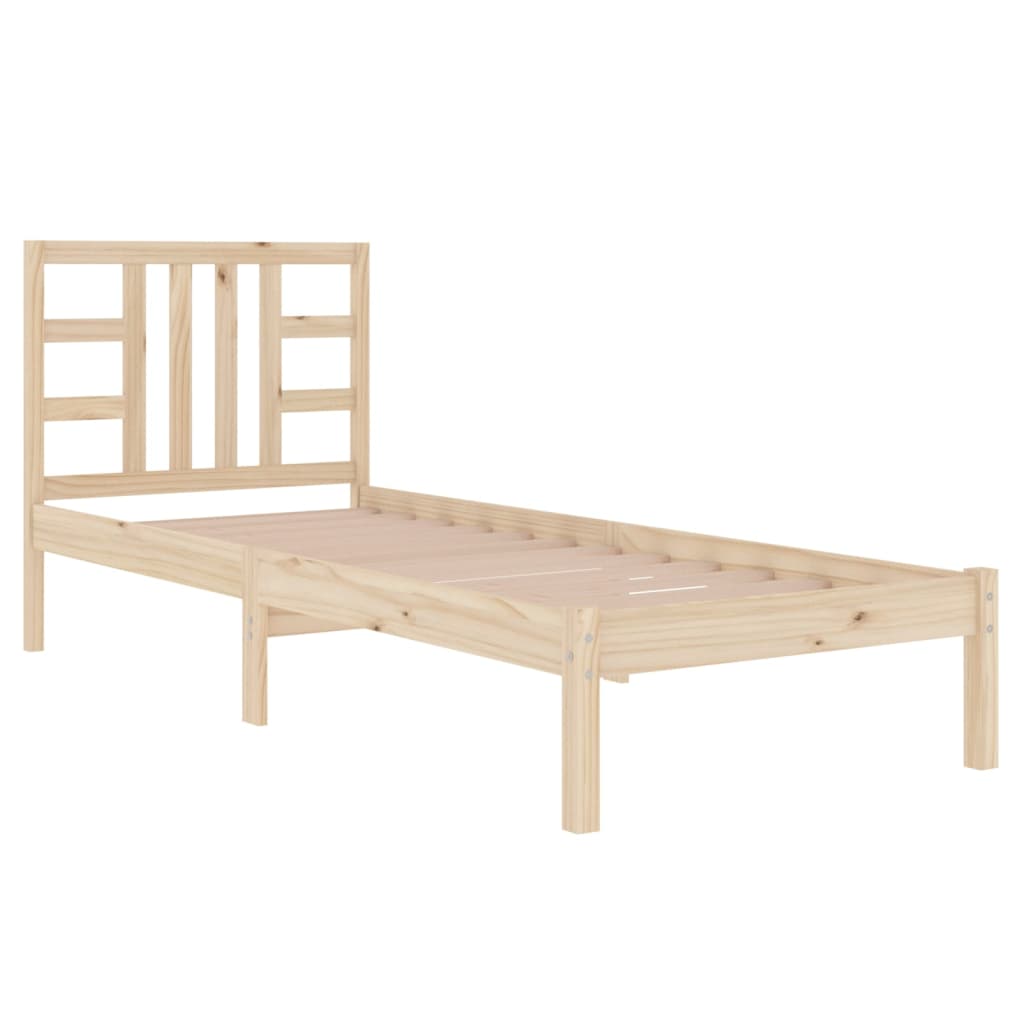 Cadre de lit sans matelas 75x190 cm bois massif - XIOS