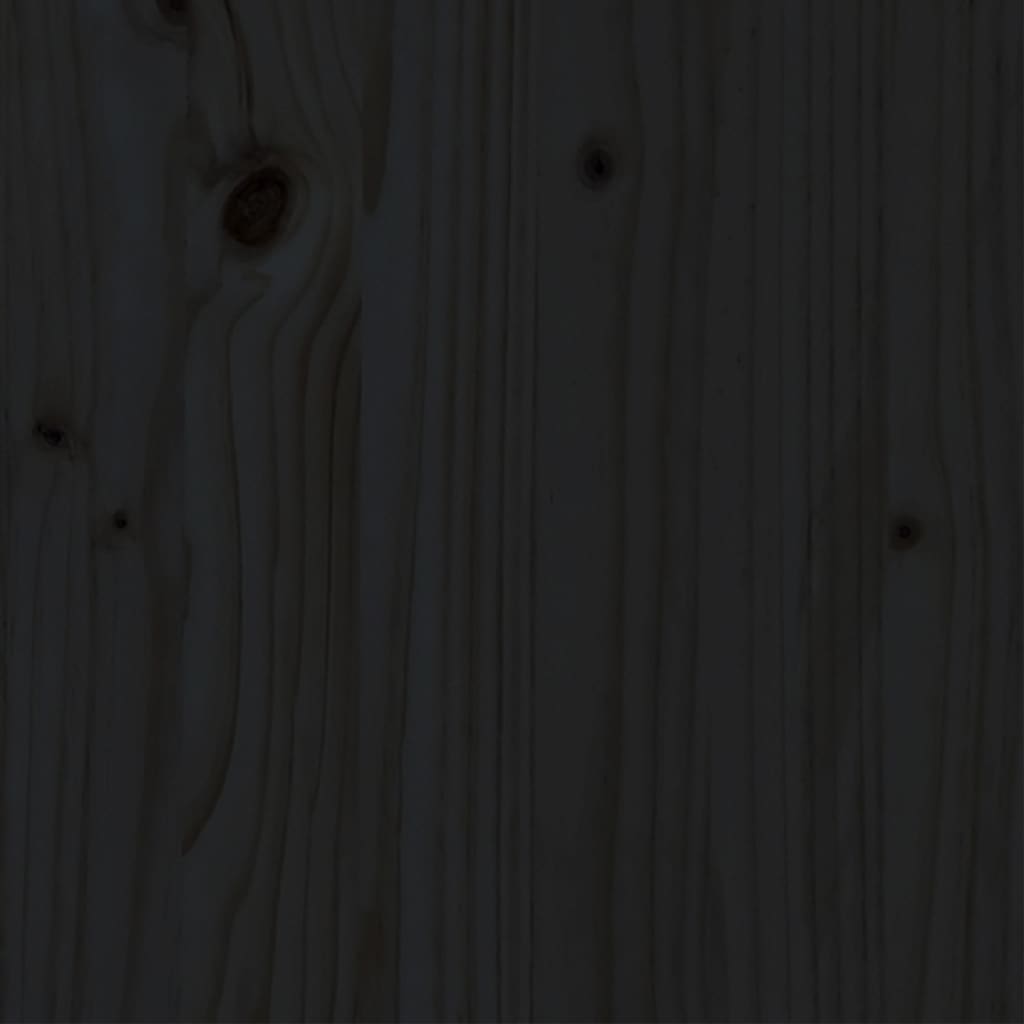 Cadre de lit sans matelas noir 140x190 cm bois massif - XIOS