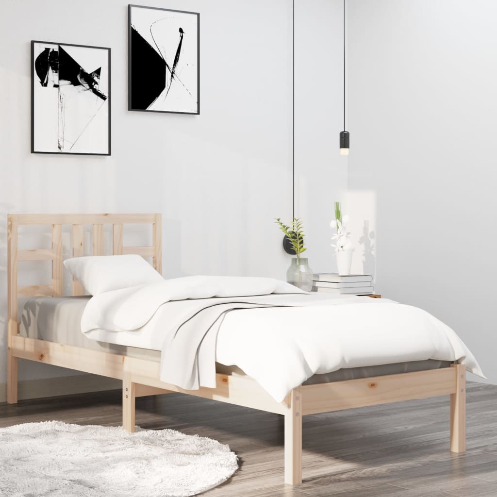 Cadre de lit sans matelas 90x200 cm bois massif - XIOS