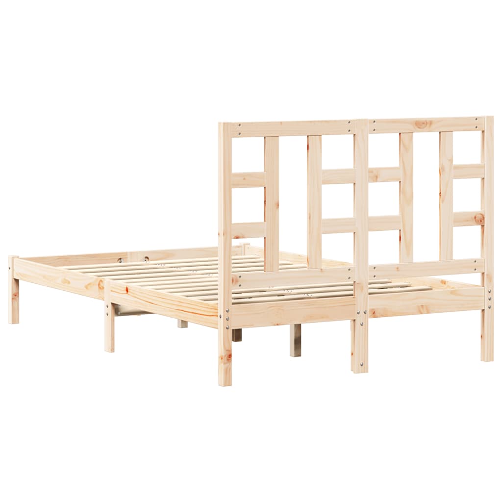 Cadre de lit sans matelas 120x200 cm bois massif - XIOS