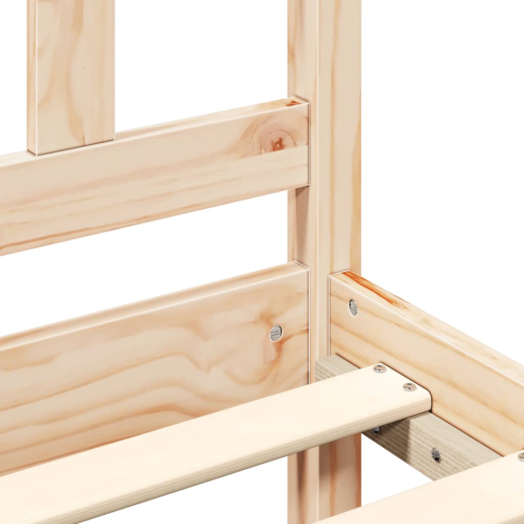 Cadre de lit sans matelas 120x200 cm bois massif - XIOS