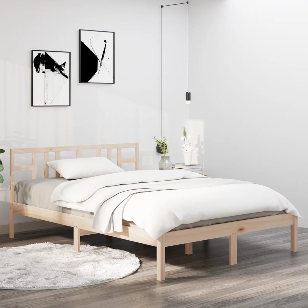 Cadre de lit sans matelas 120x200 cm bois massif - XIOS
