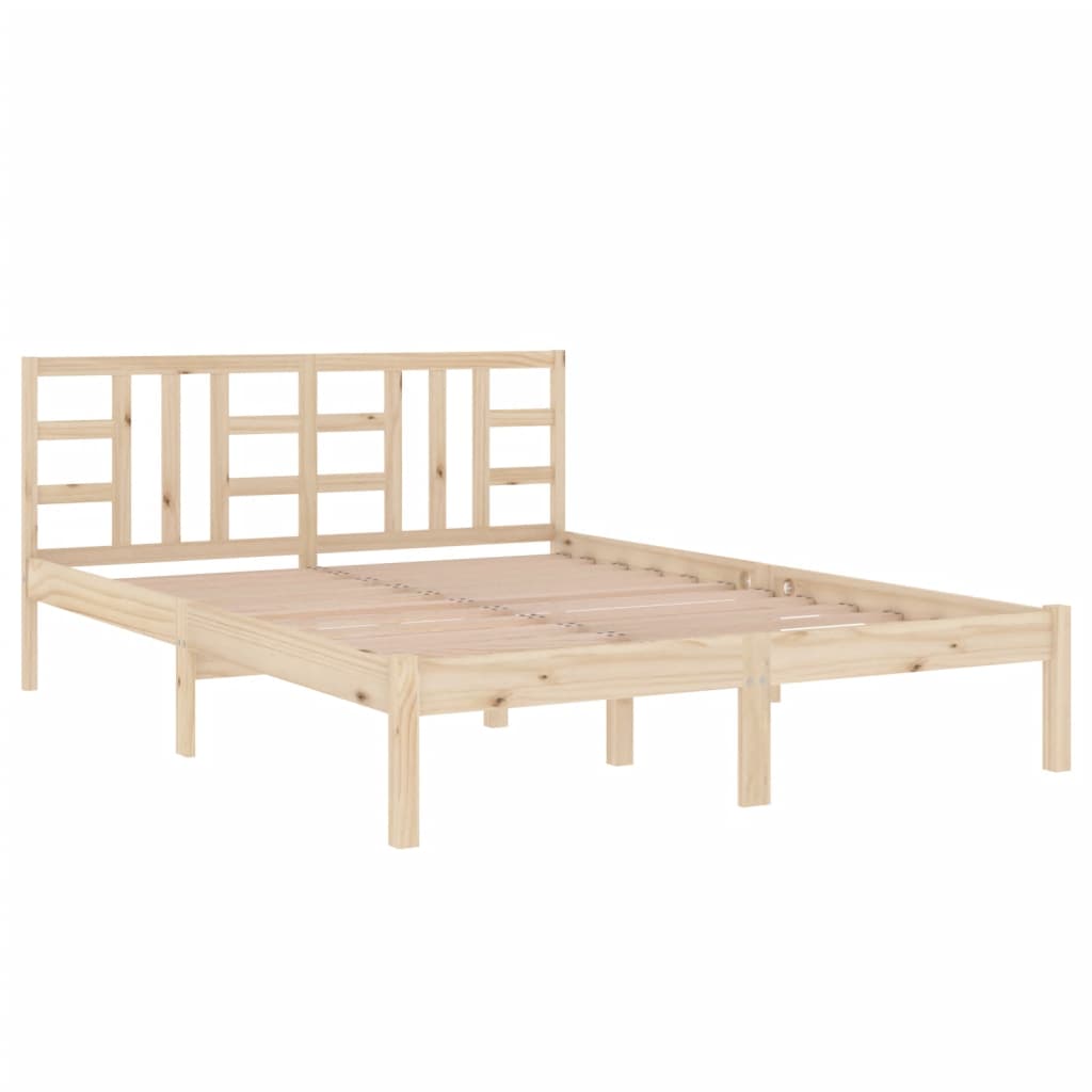 Cadre de lit sans matelas 200x200 cm bois massif - XIOS