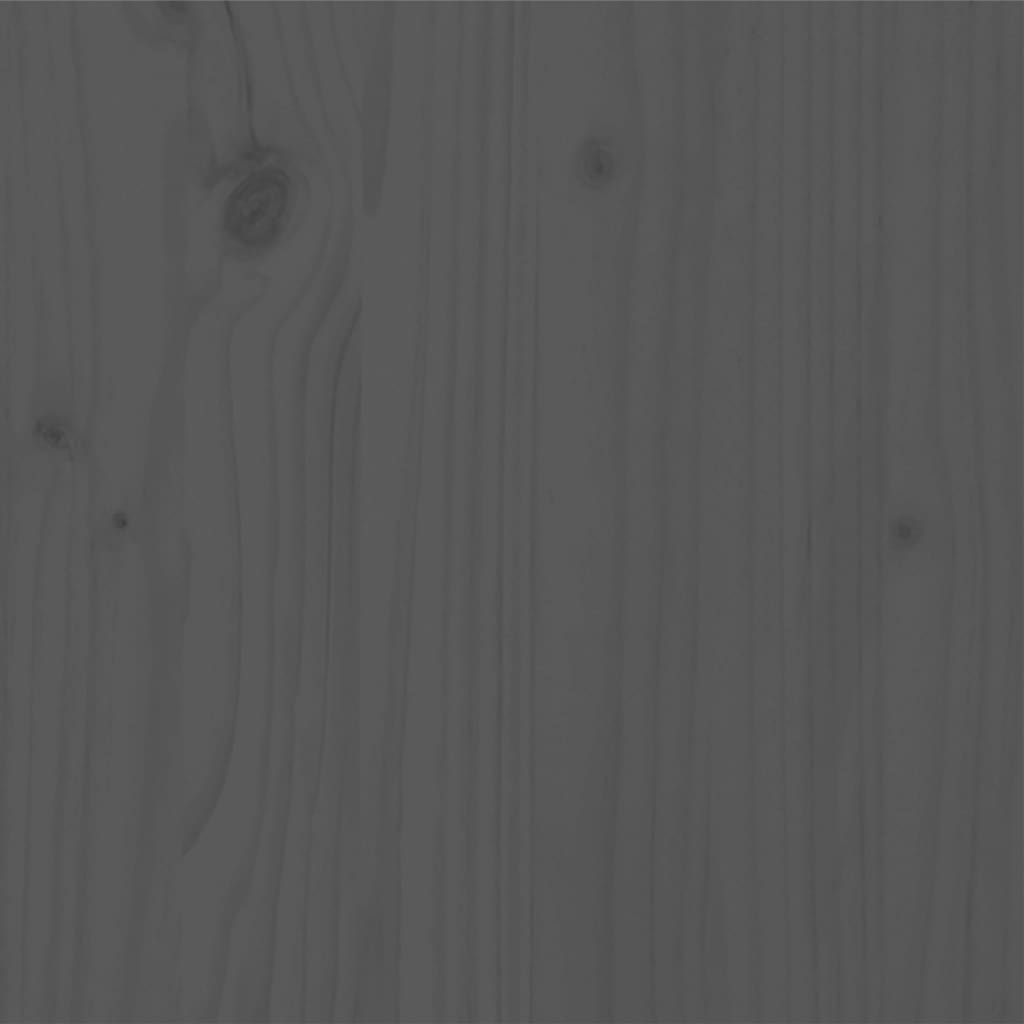 Cadre de lit sans matelas gris 200x200 cm bois massif - XIOS