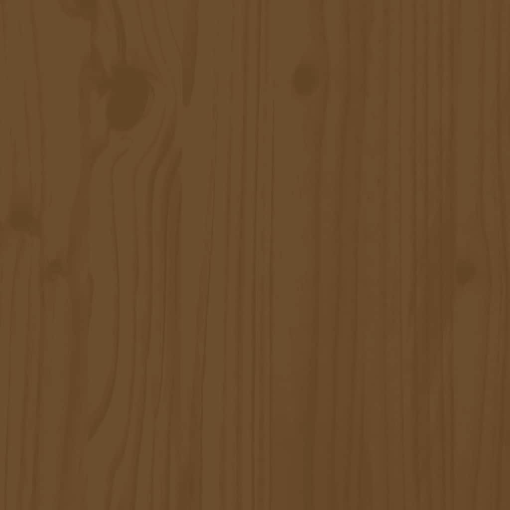 Cadre de lit sans matelas marron miel 200x200 cm bois massif - XIOS