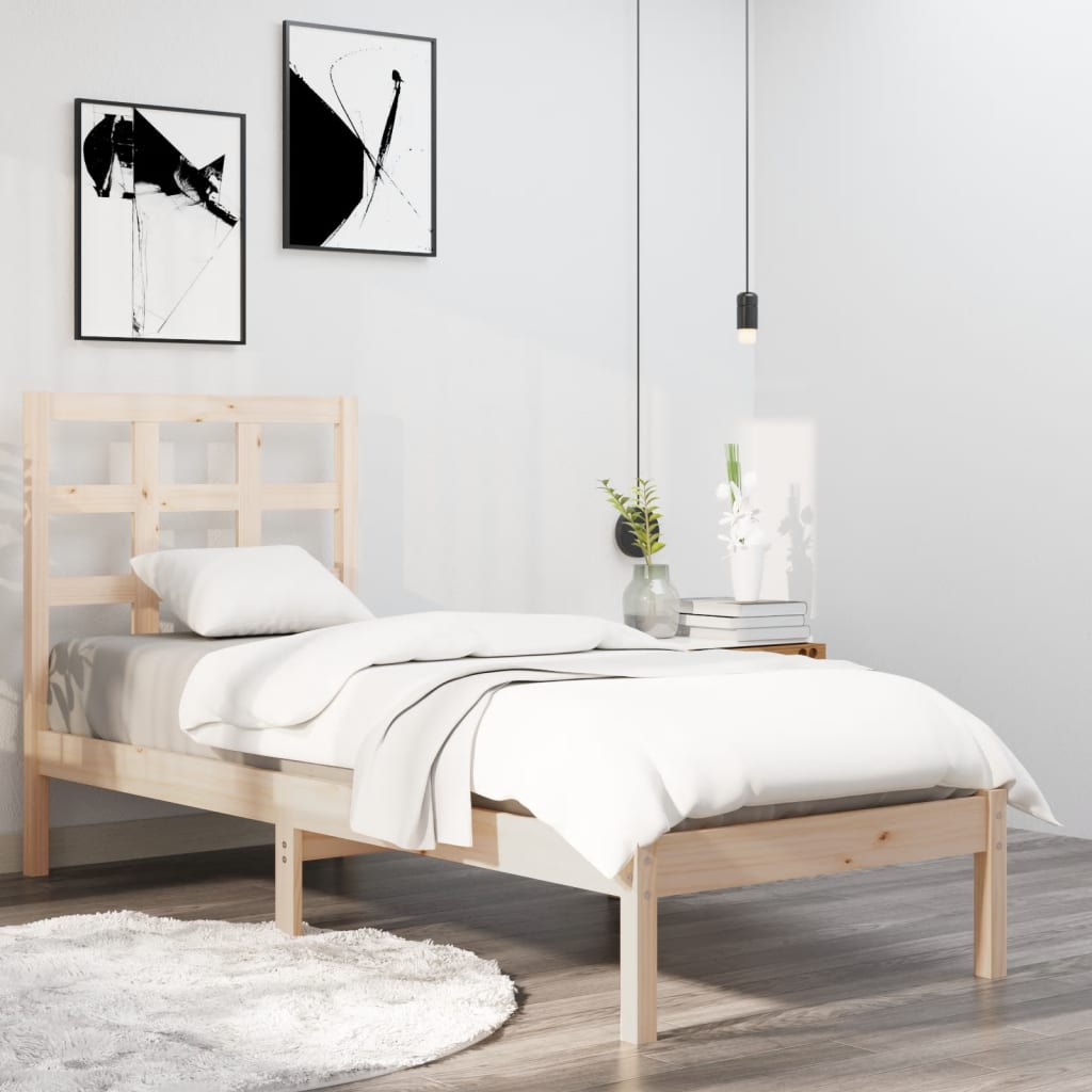 Cadre de lit sans matelas 90x190 cm bois massif - XIOS