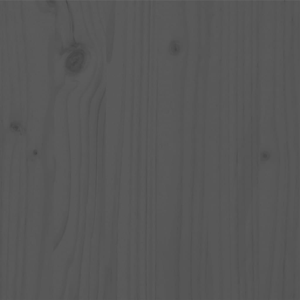 Cadre de lit sans matelas gris 200x200 cm bois massif - XIOS