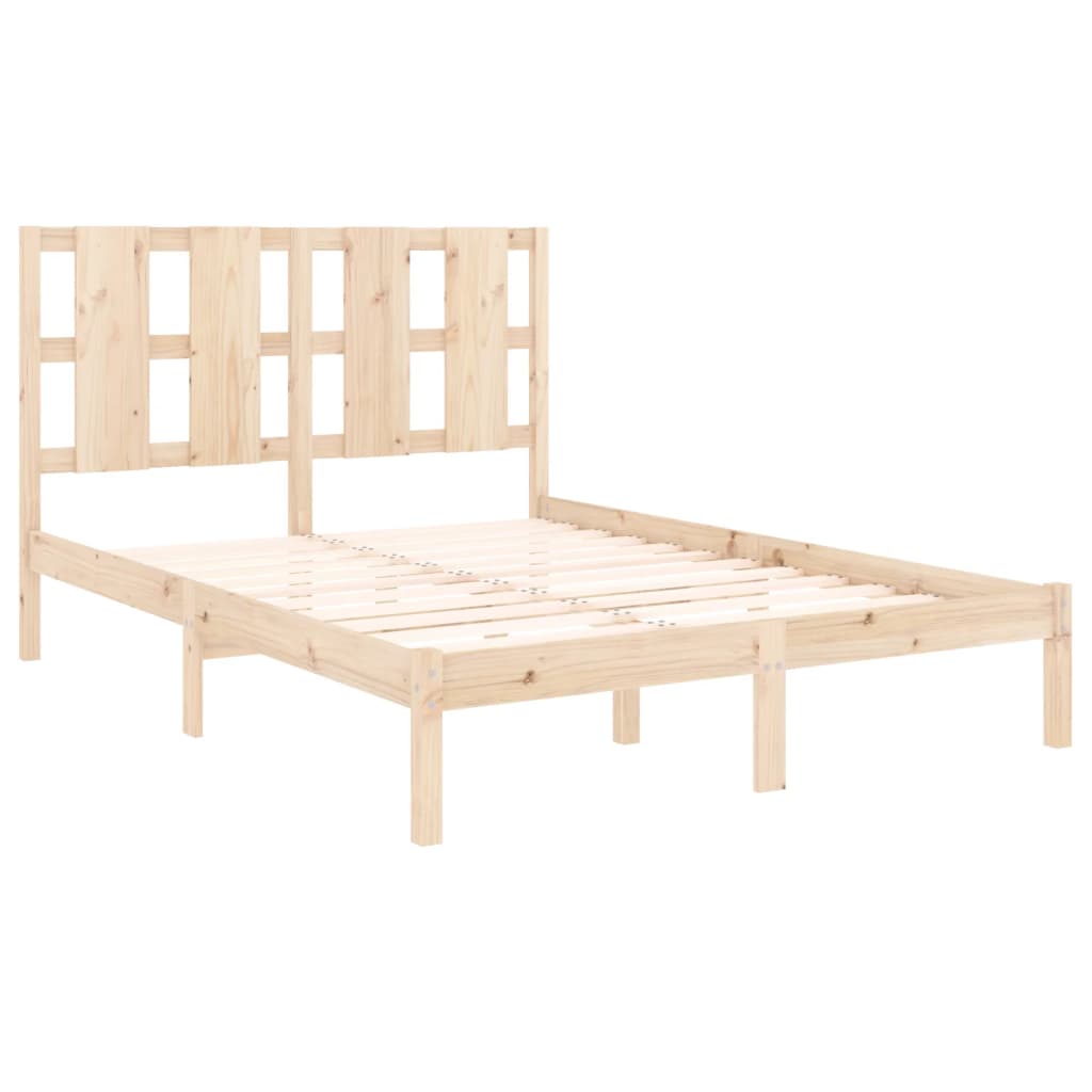 Cadre de lit sans matelas 135x190 cm bois massif - XIOS