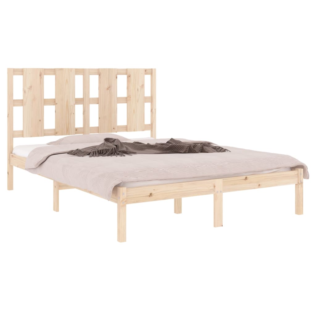 Cadre de lit sans matelas 120x200 cm bois de pin massif - XIOS