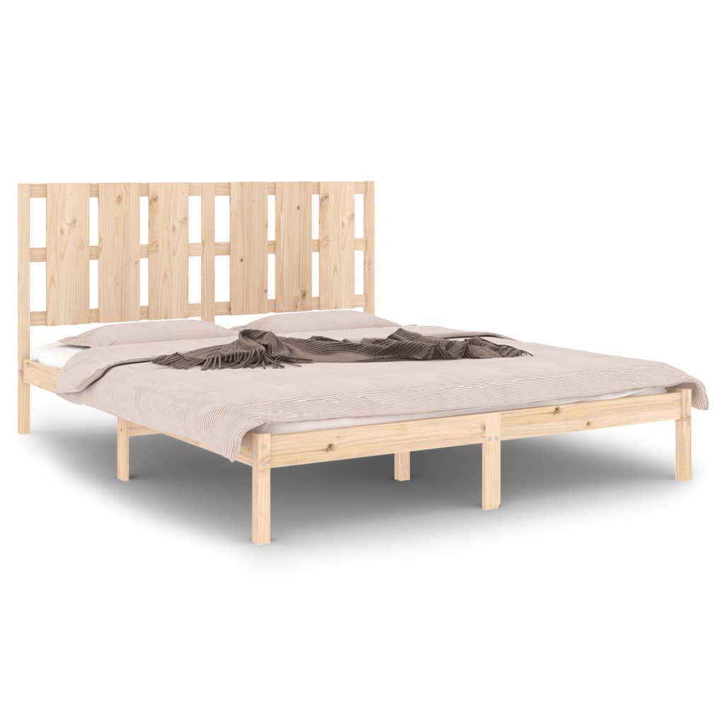 Cadre de lit sans matelas 160x200 cm bois massif de pin - XIOS