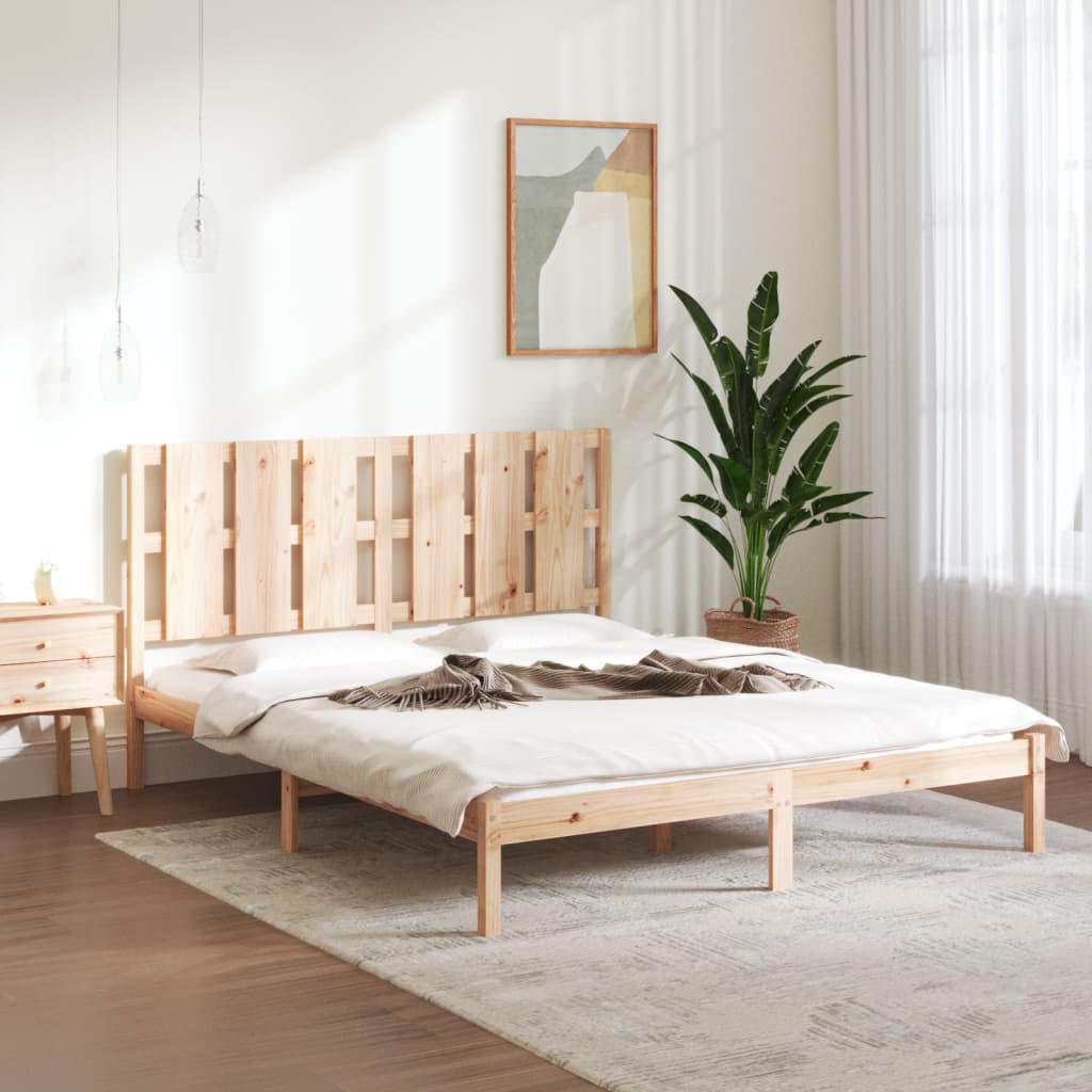 Cadre de lit sans matelas 160x200 cm bois massif de pin - XIOS