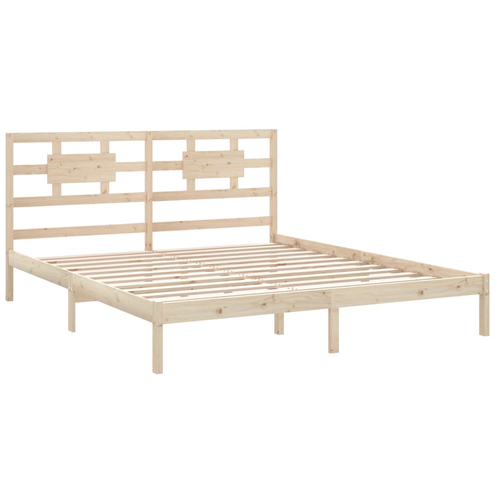 Cadre de lit sans matelas 200x200 cm bois massif - XIOS