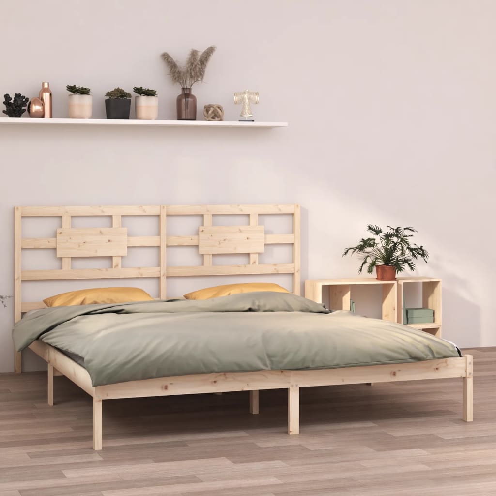 Cadre de lit sans matelas 200x200 cm bois massif - XIOS