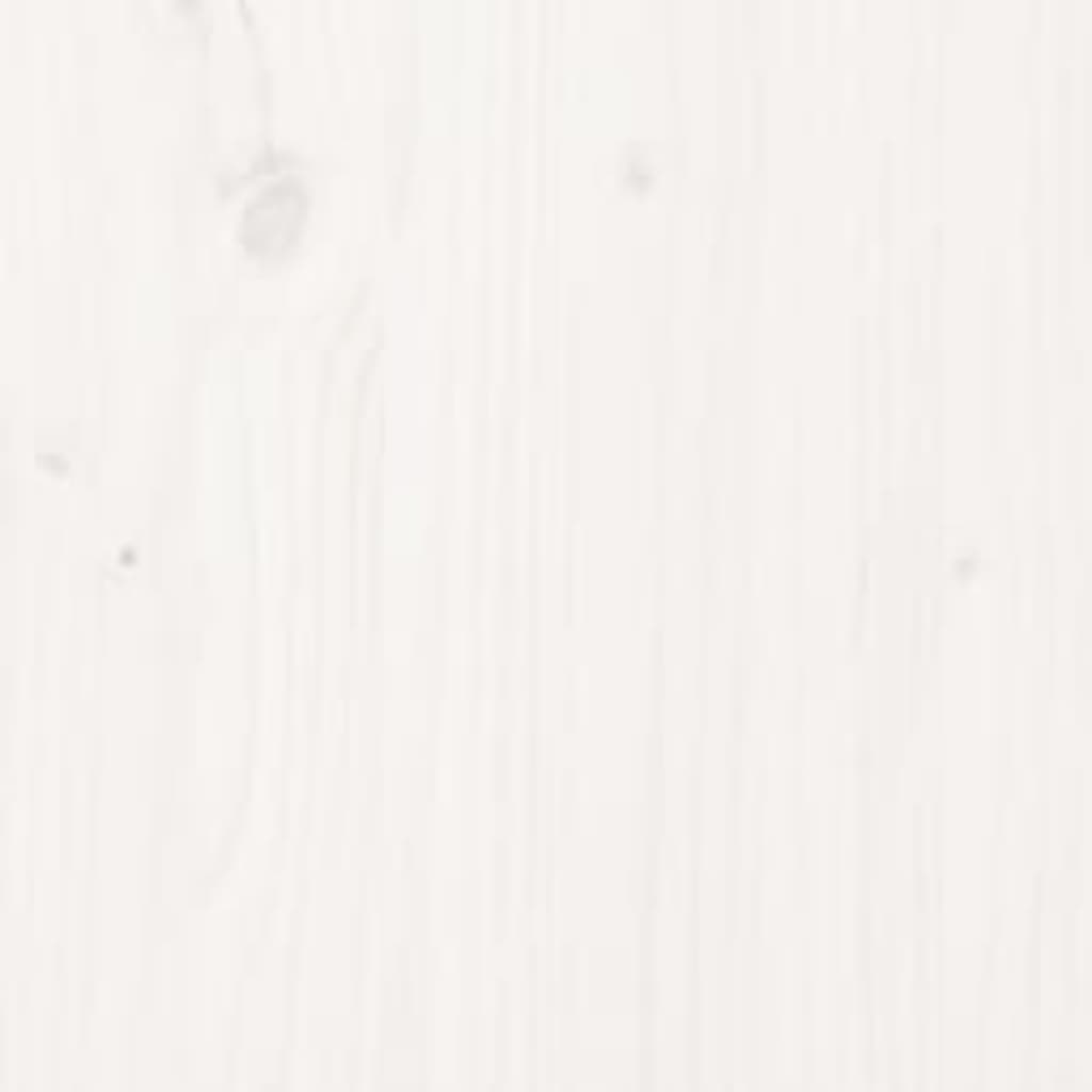 Cadre de lit sans matelas blanc 200x200 cm bois massif - XIOS