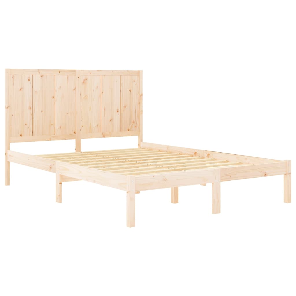 Cadre de lit sans matelas 140x190 cm bois de pin massif - XIOS