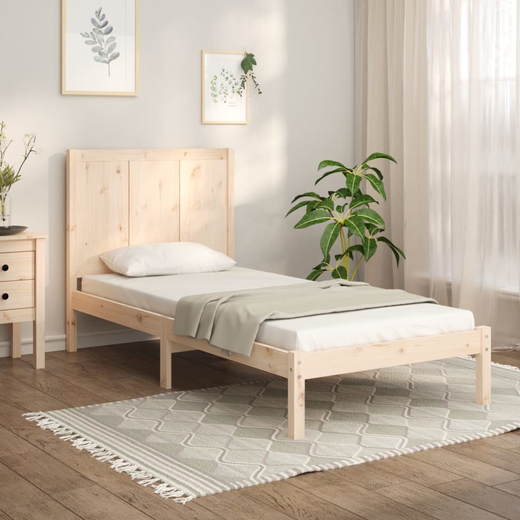 Cadre de lit sans matelas 100x200 cm bois massif de pin - XIOS
