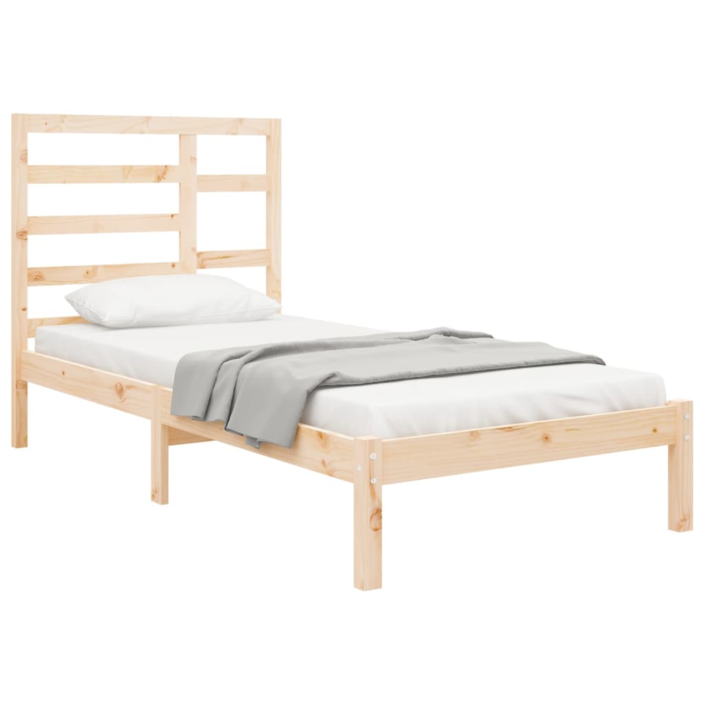 Cadre de lit sans matelas bois massif 75x190 cm - XIOS