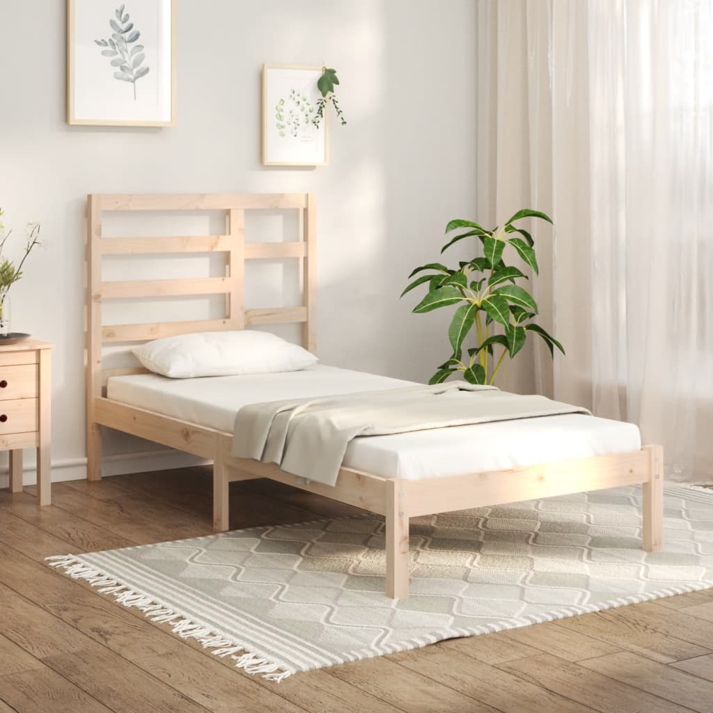 Cadre de lit sans matelas bois massif 75x190 cm - XIOS