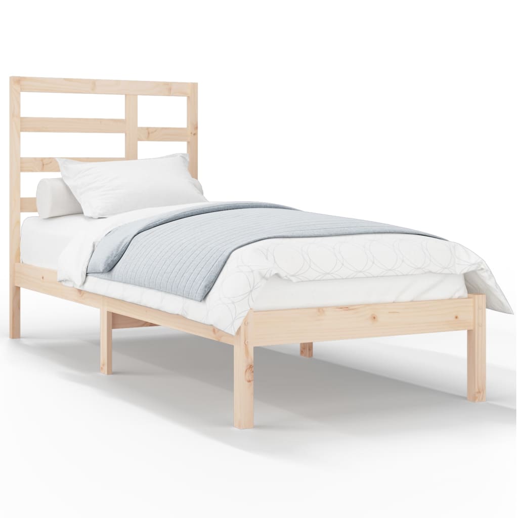 Cadre de lit sans matelas bois massif 90x190 cm - XIOS