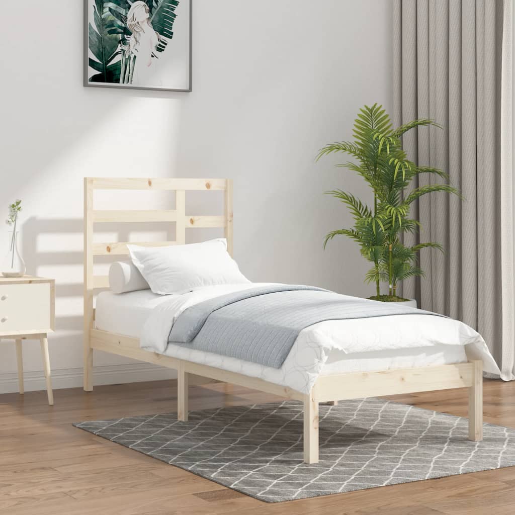 Cadre de lit sans matelas bois massif 90x200 cm - XIOS