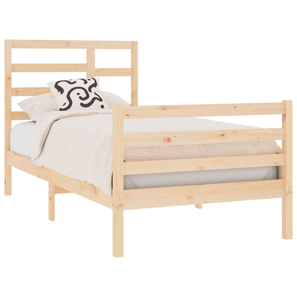 Cadre de lit sans matelas bois massif 90x190 cm - XIOS