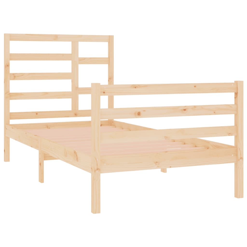 Cadre de lit sans matelas bois massif 90x190 cm - XIOS