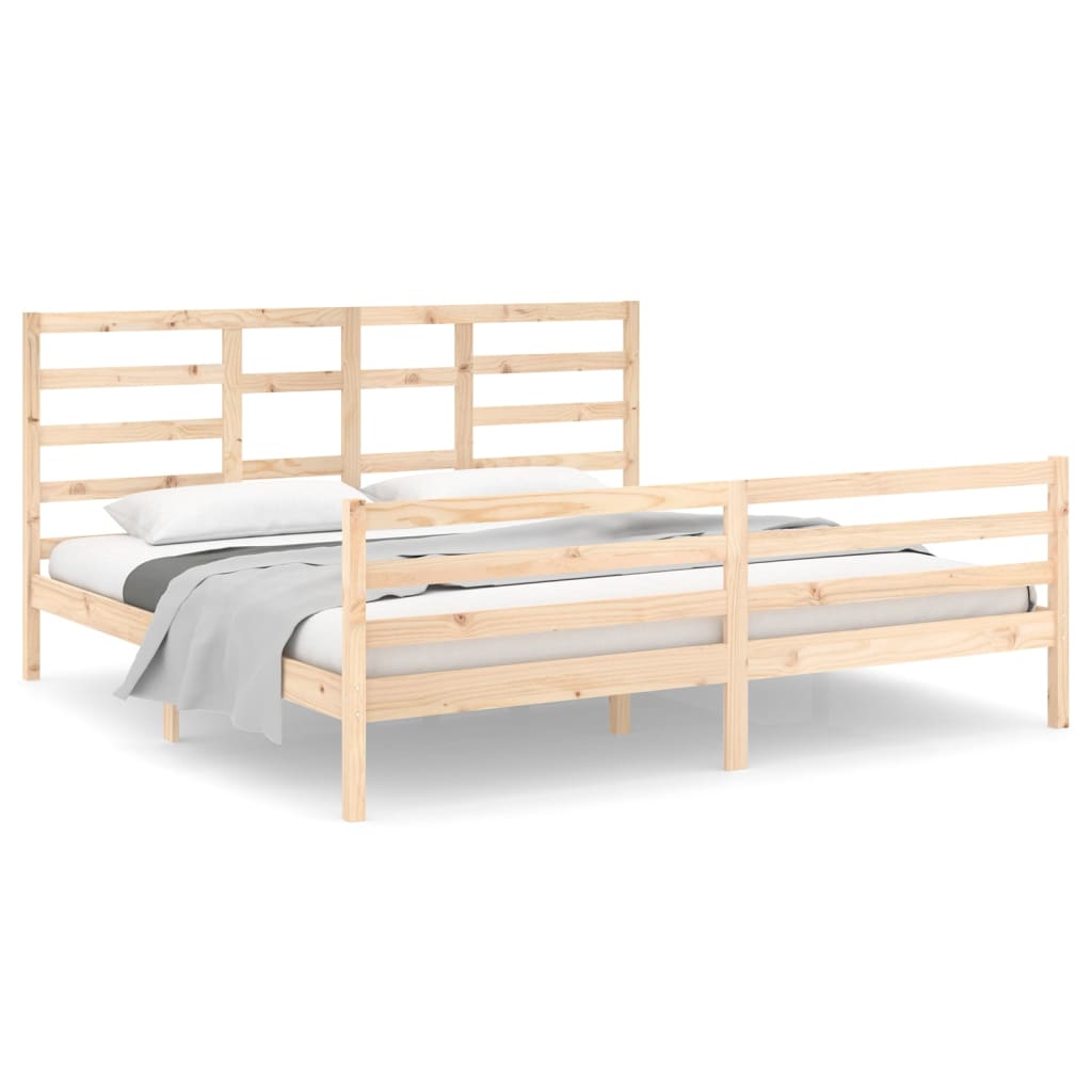 Cadre de lit sans matelas bois massif 200x200 cm - XIOS