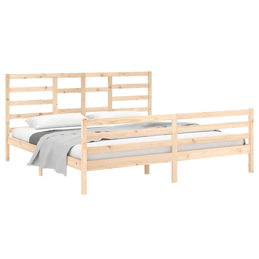 Cadre de lit sans matelas bois massif 200x200 cm - XIOS