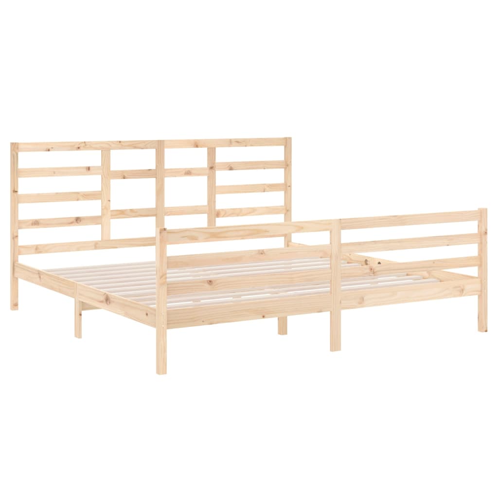 Cadre de lit sans matelas bois massif 200x200 cm - XIOS