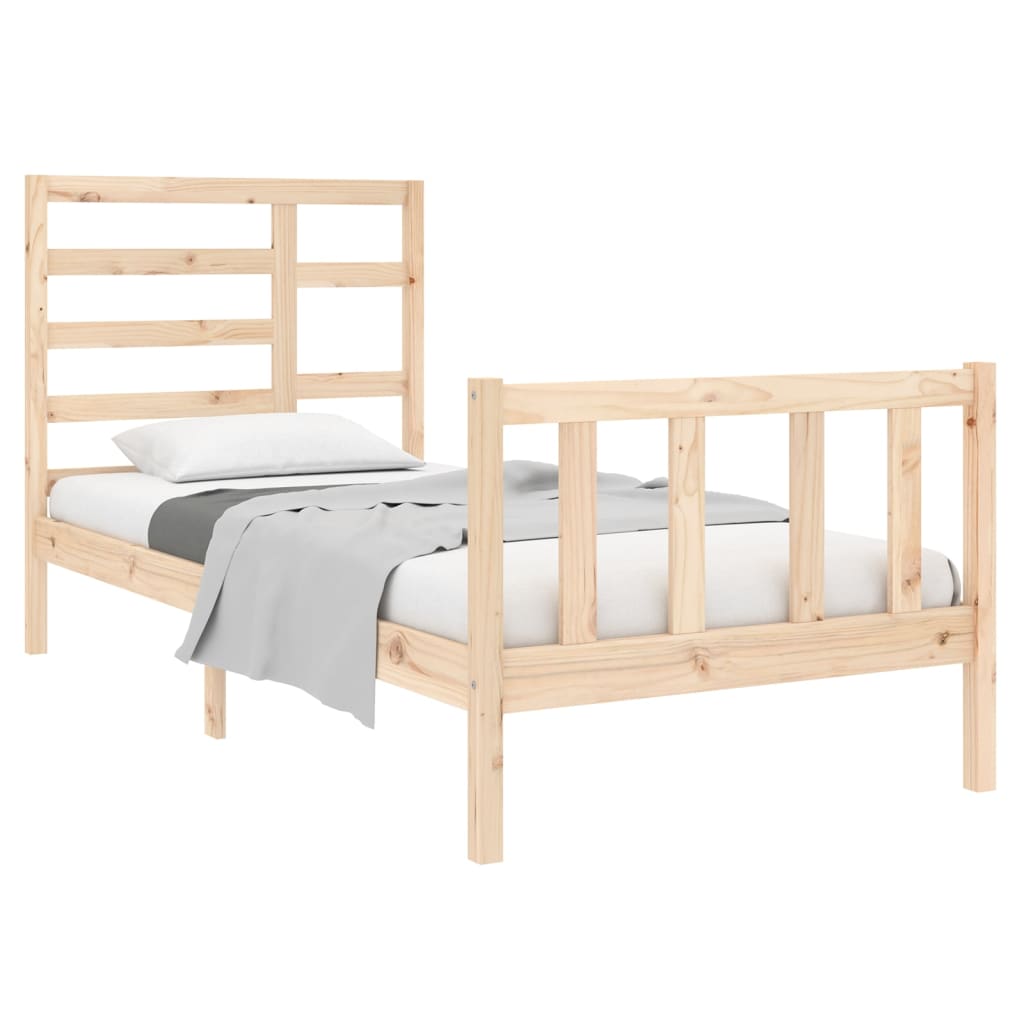 Cadre de lit sans matelas bois massif 75x190 cm - XIOS