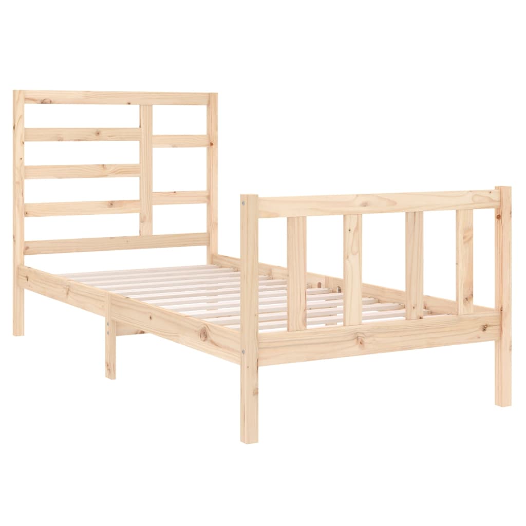 Cadre de lit sans matelas bois massif 75x190 cm - XIOS