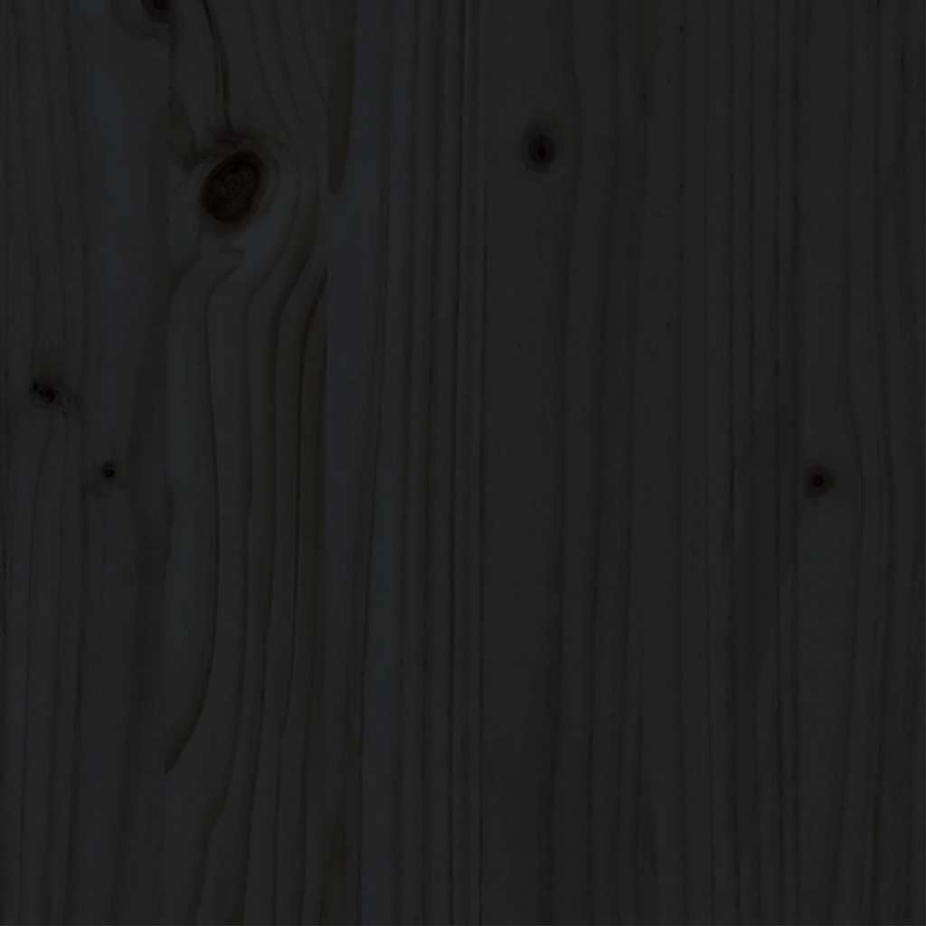 Cadre de lit sans matelas noir bois massif 75x190 cm - XIOS