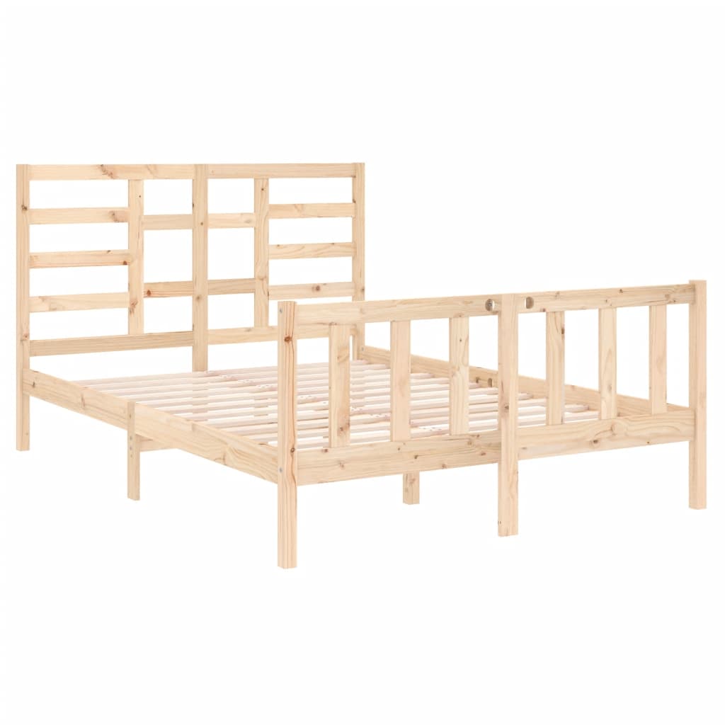 Cadre de lit sans matelas bois massif 120x190 cm - XIOS