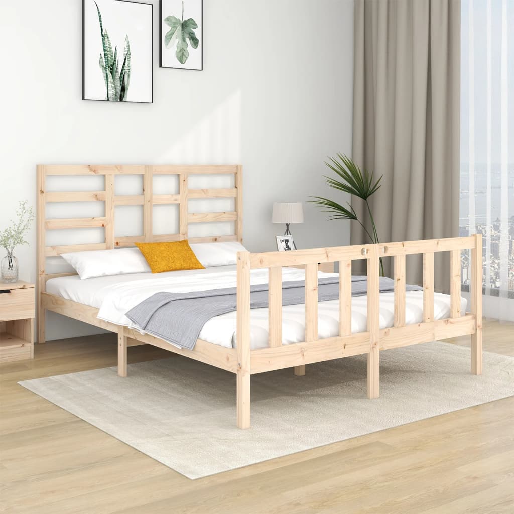 Cadre de lit sans matelas bois massif 120x190 cm - XIOS