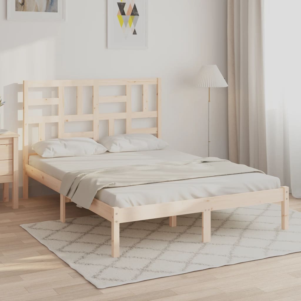 Cadre de lit sans matelas bois massif 135x190 cm - XIOS