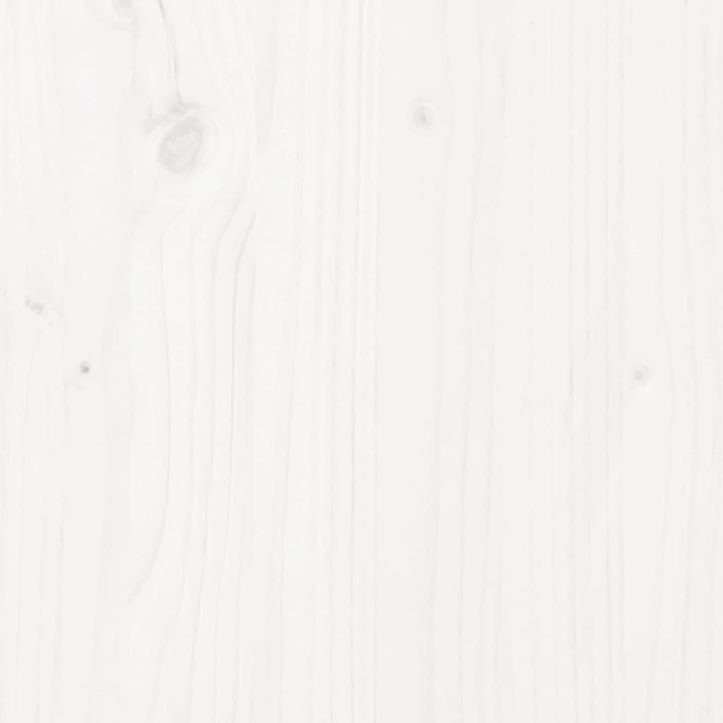 Cadre de lit sans matelas blanc bois massif 160x200 cm - XIOS