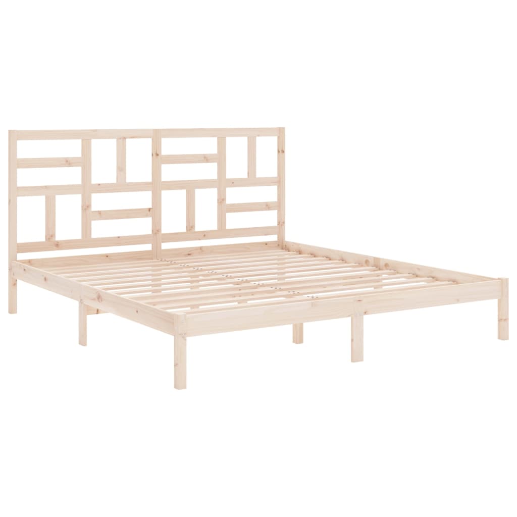 Cadre de lit sans matelas bois massif 200x200 cm - XIOS