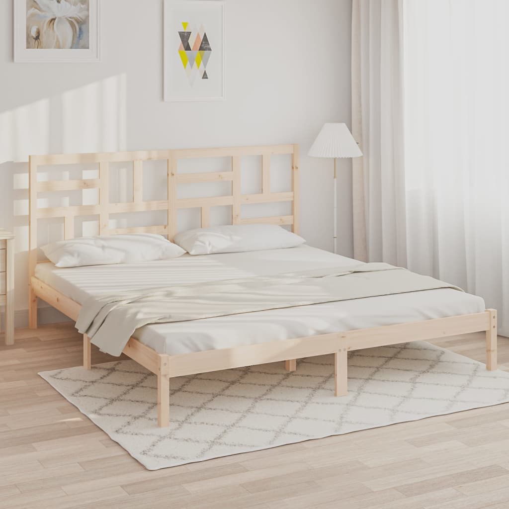 Cadre de lit sans matelas bois massif 200x200 cm - XIOS