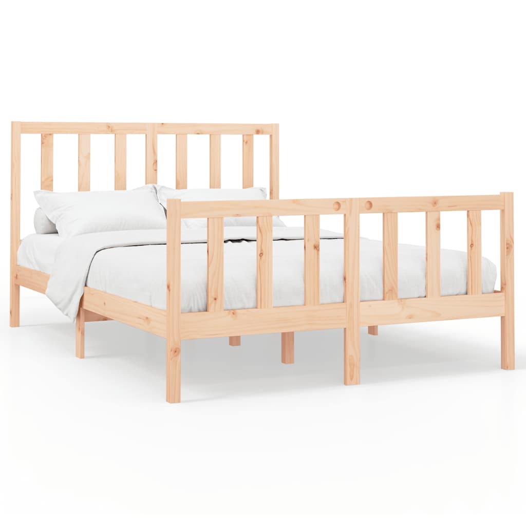 Cadre de lit sans matelas 140x200 cm bois massif de pin - XIOS
