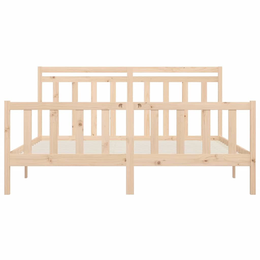 Cadre de lit sans matelas bois massif de pin 200x200 cm - XIOS