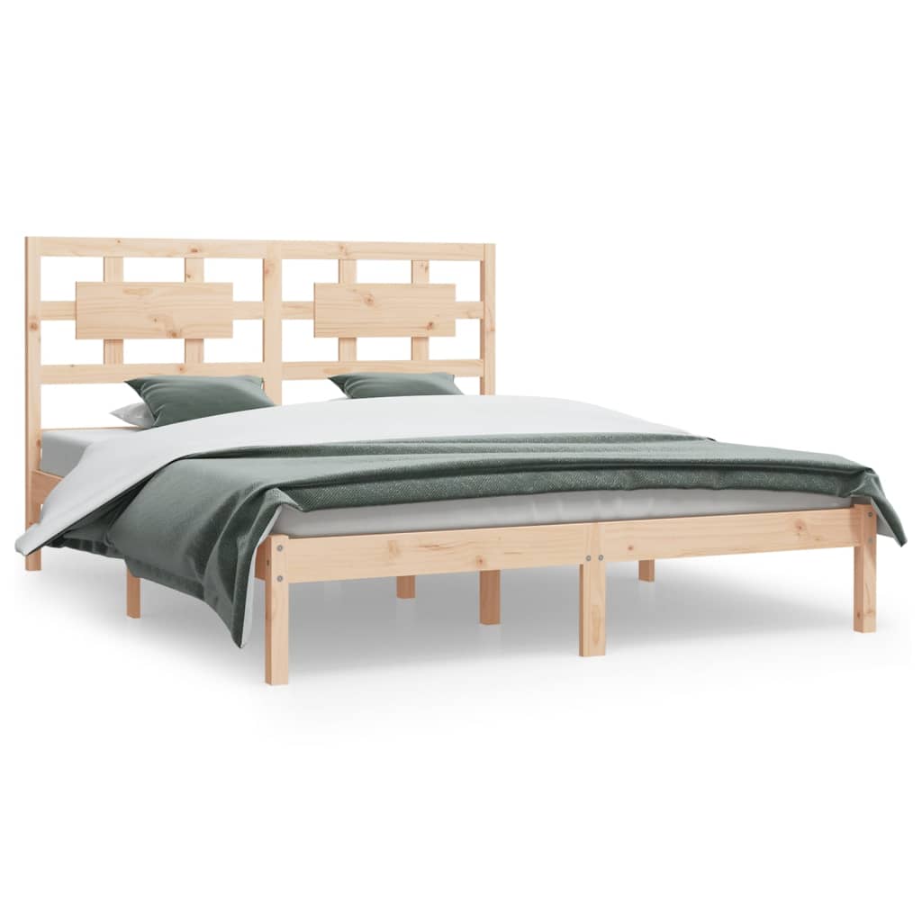 Cadre de lit sans matelas 150x200 cm bois de pin massif - XIOS