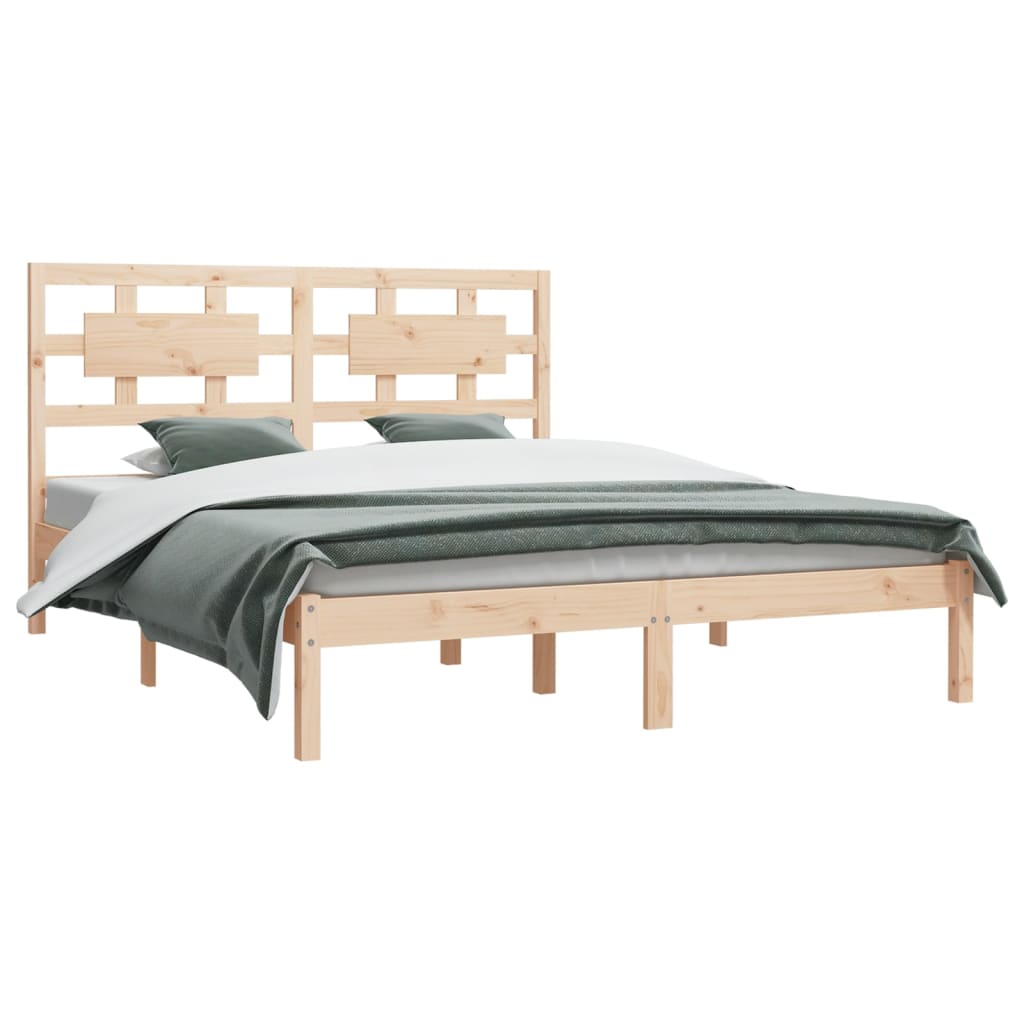 Cadre de lit sans matelas 150x200 cm bois de pin massif - XIOS
