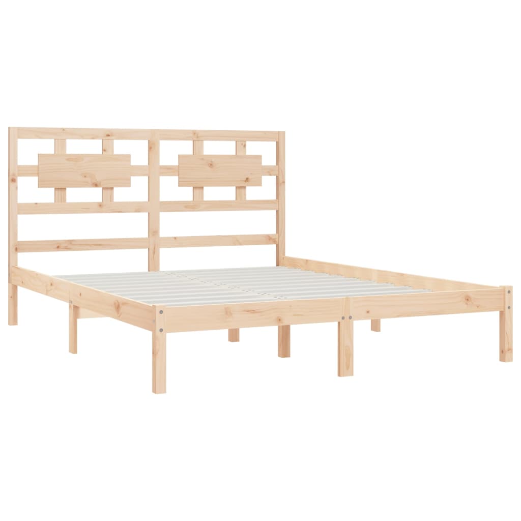 Cadre de lit sans matelas 150x200 cm bois de pin massif - XIOS