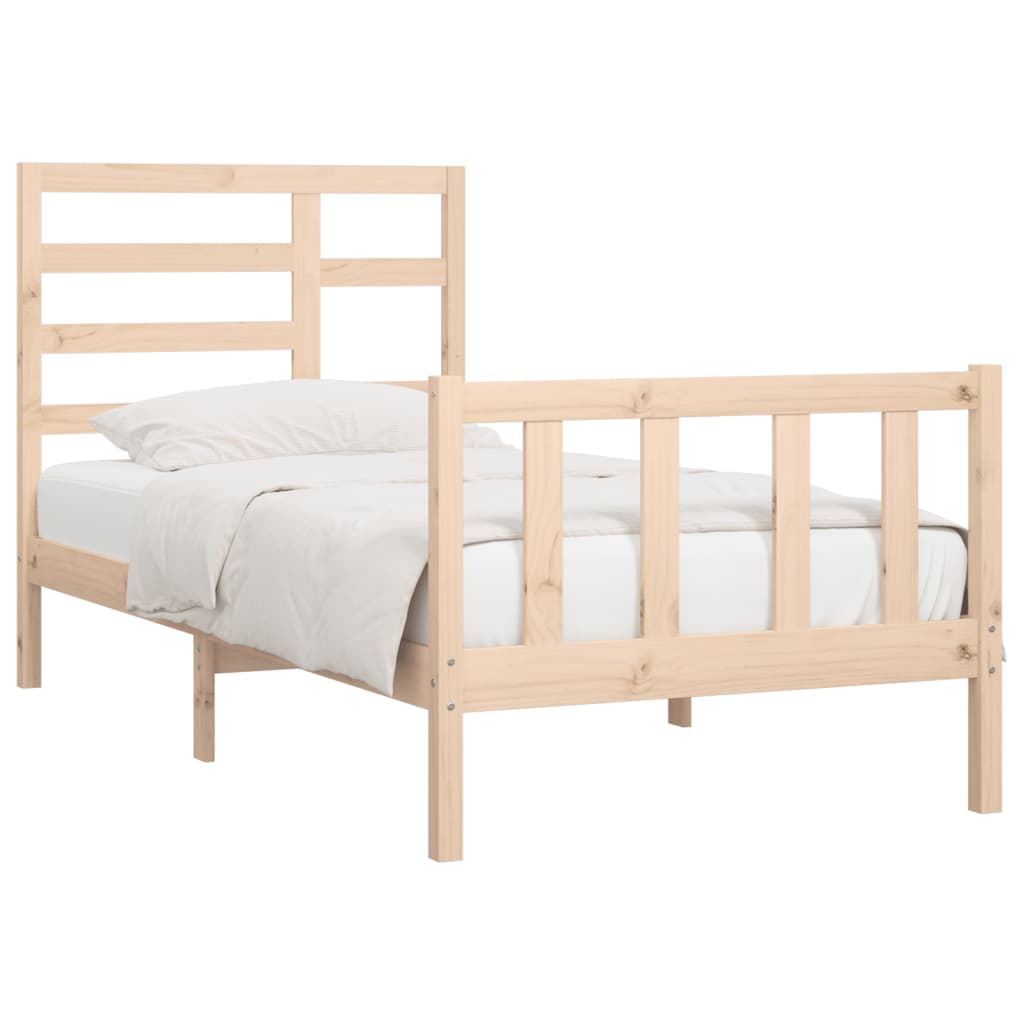 Cadre de lit sans matelas 90x200 cm bois de pin massif - XIOS