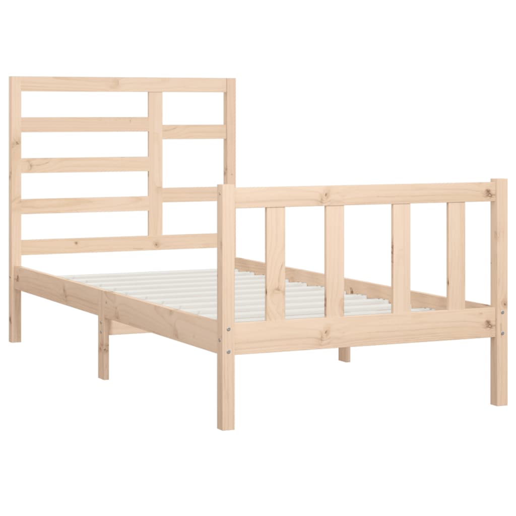 Cadre de lit sans matelas 90x200 cm bois de pin massif - XIOS