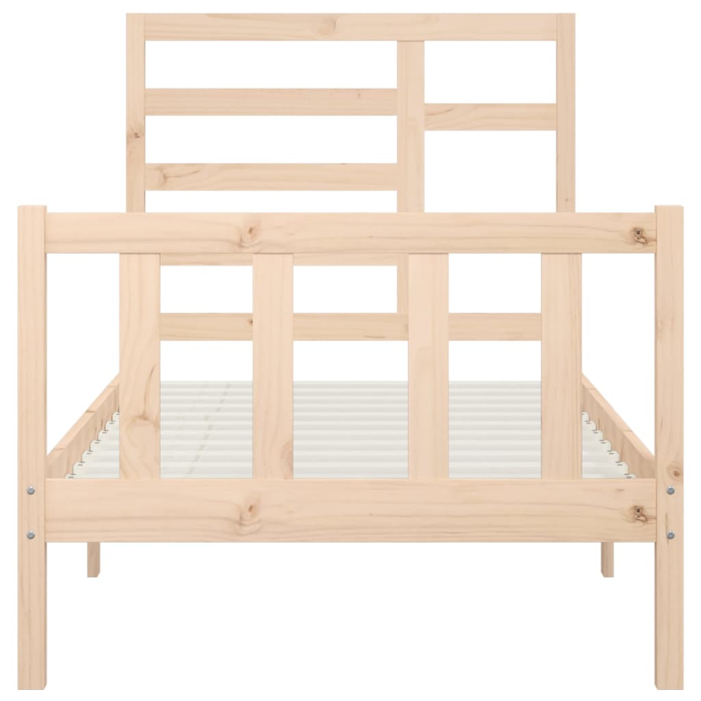 Cadre de lit sans matelas 90x200 cm bois de pin massif - XIOS